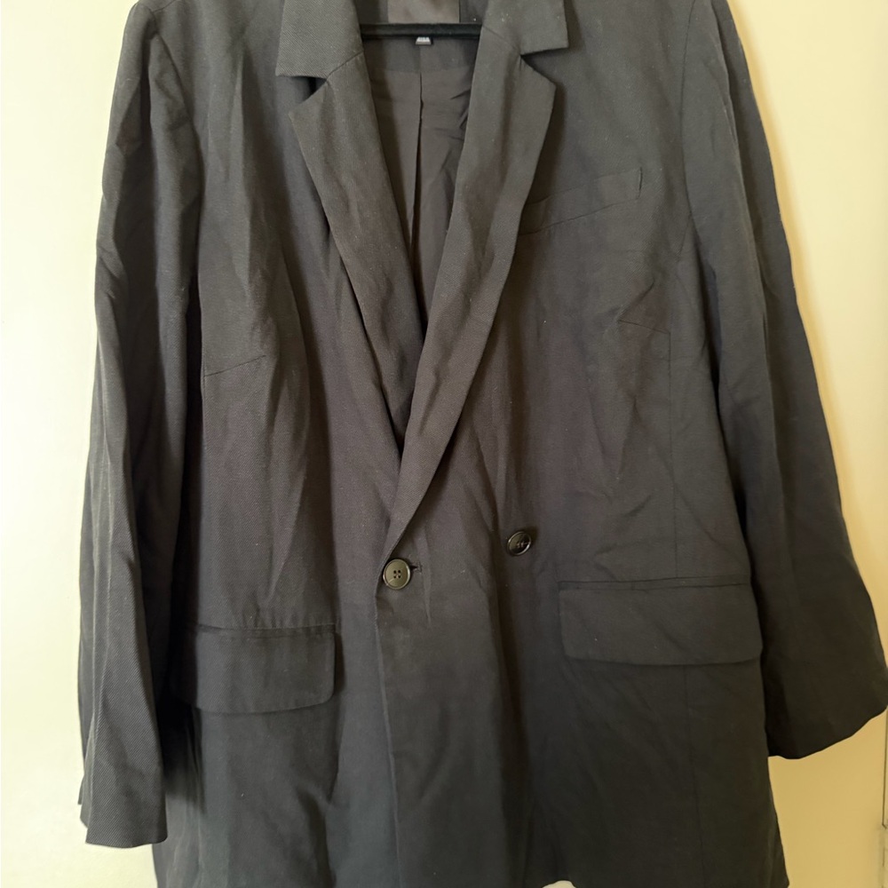 Madewell Caldwell Double Breasted Black Blazer